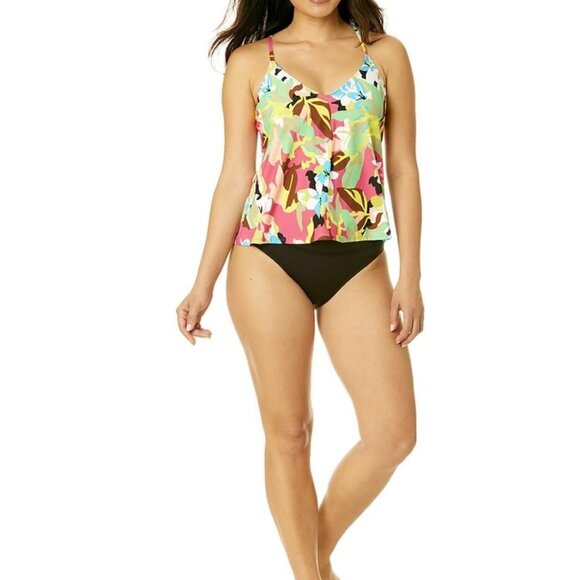 NWT Anne Cole Women's Easy Tri Tankini Top Multicolor Sizes XS-18W $80 LLL250 - Picture 4 of 7